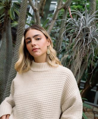 Adhya Oval Drop Hook Earrings