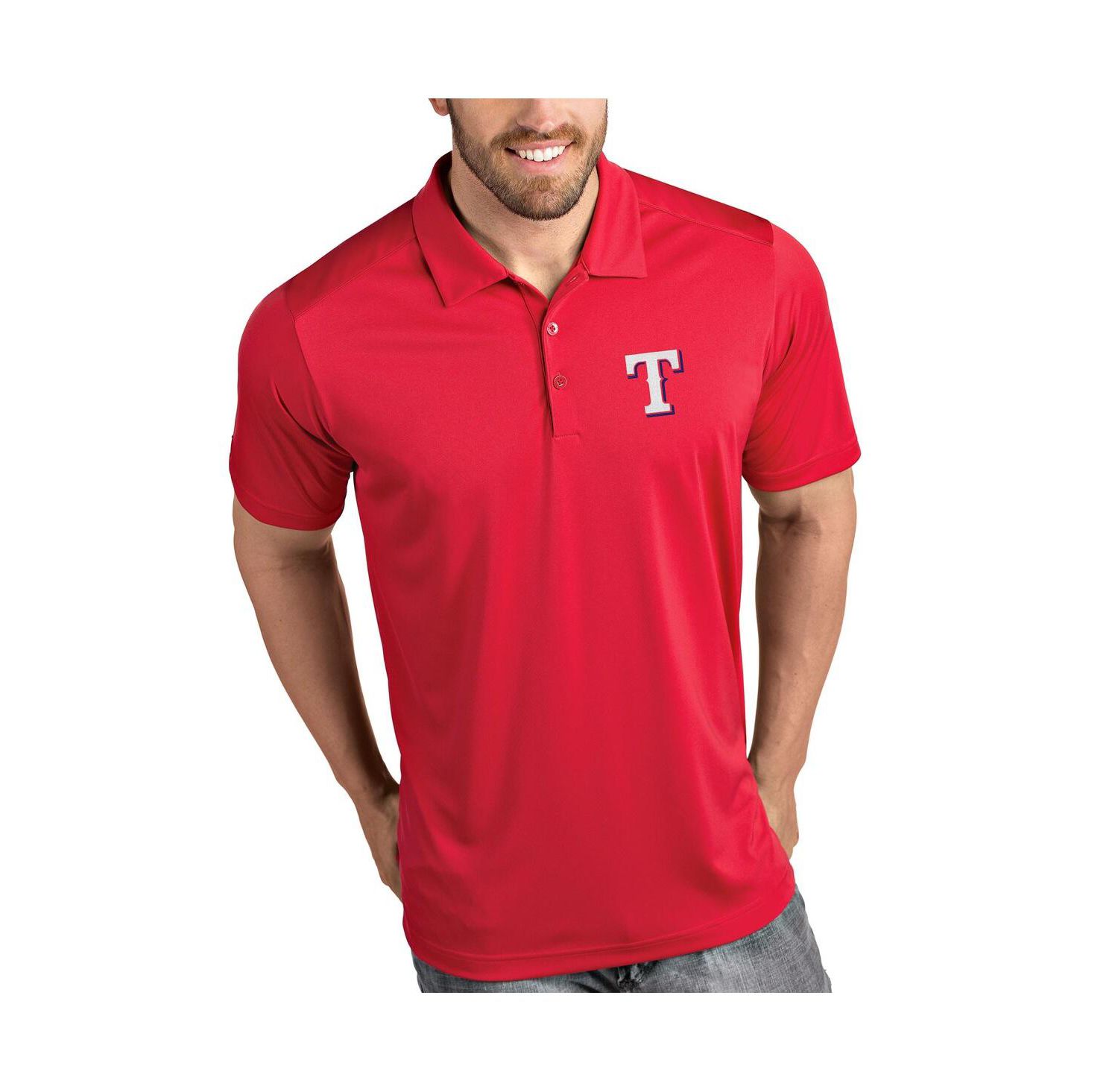 Men's Red Texas Rangers Tribute Polo