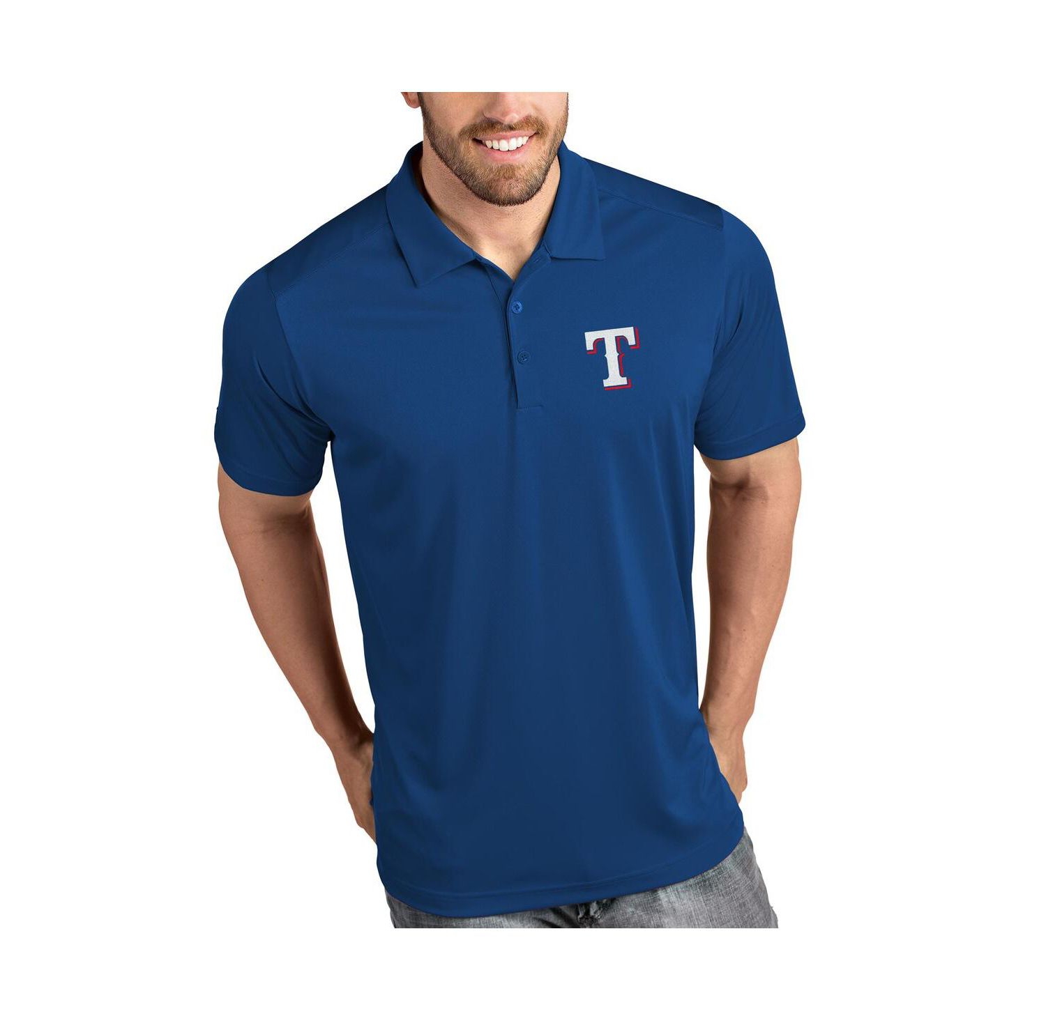 Men's Gray Texas Rangers Tribute Polo