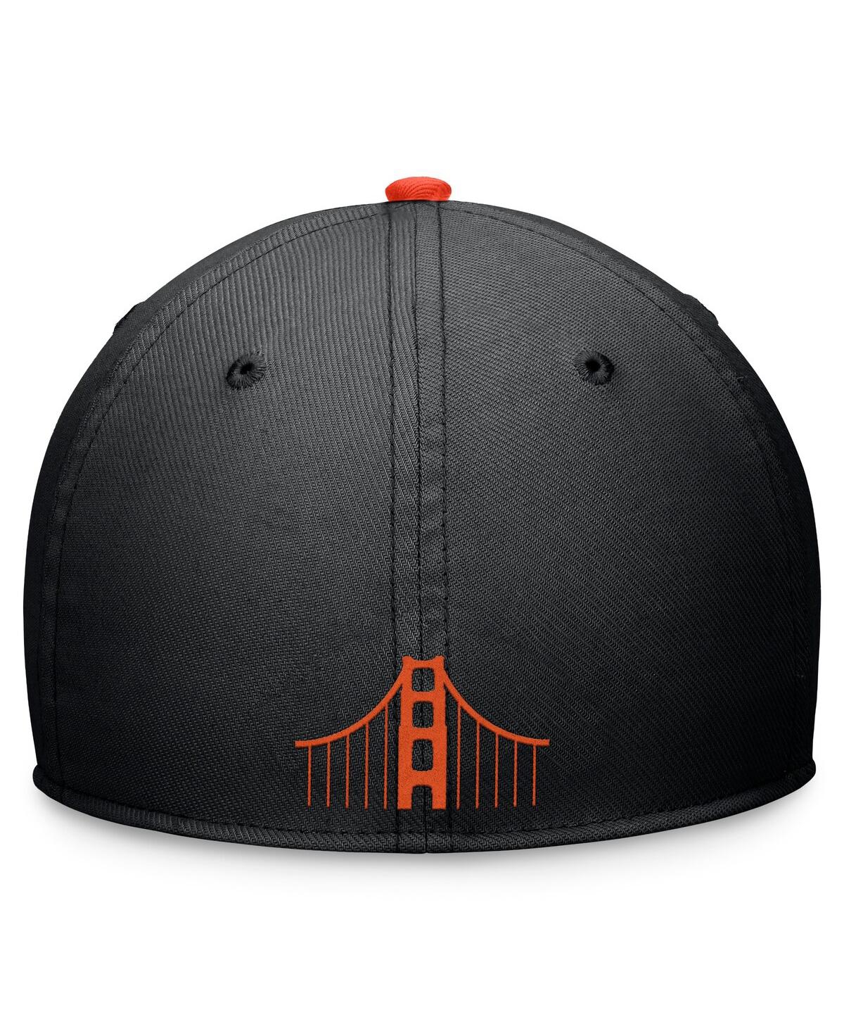 Nike Men's Black/orange San Francisco Giants 2024 City Connect Swoosh Flex Hat In Black,orange