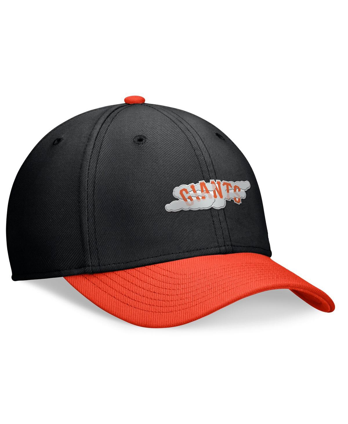 Nike Men's Black/orange San Francisco Giants 2024 City Connect Swoosh Flex Hat In Black,orange
