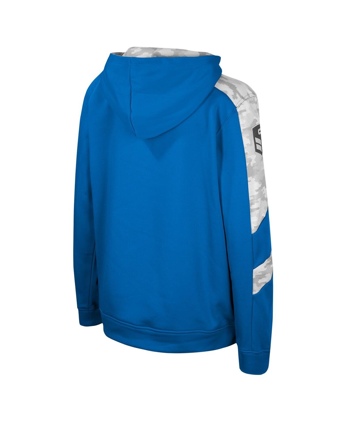 Colosseum Big Boys And Girls Blue Ucla Bruins Oht Appreciation Cyclone Digital Camo Pullover Hoodie In Blue