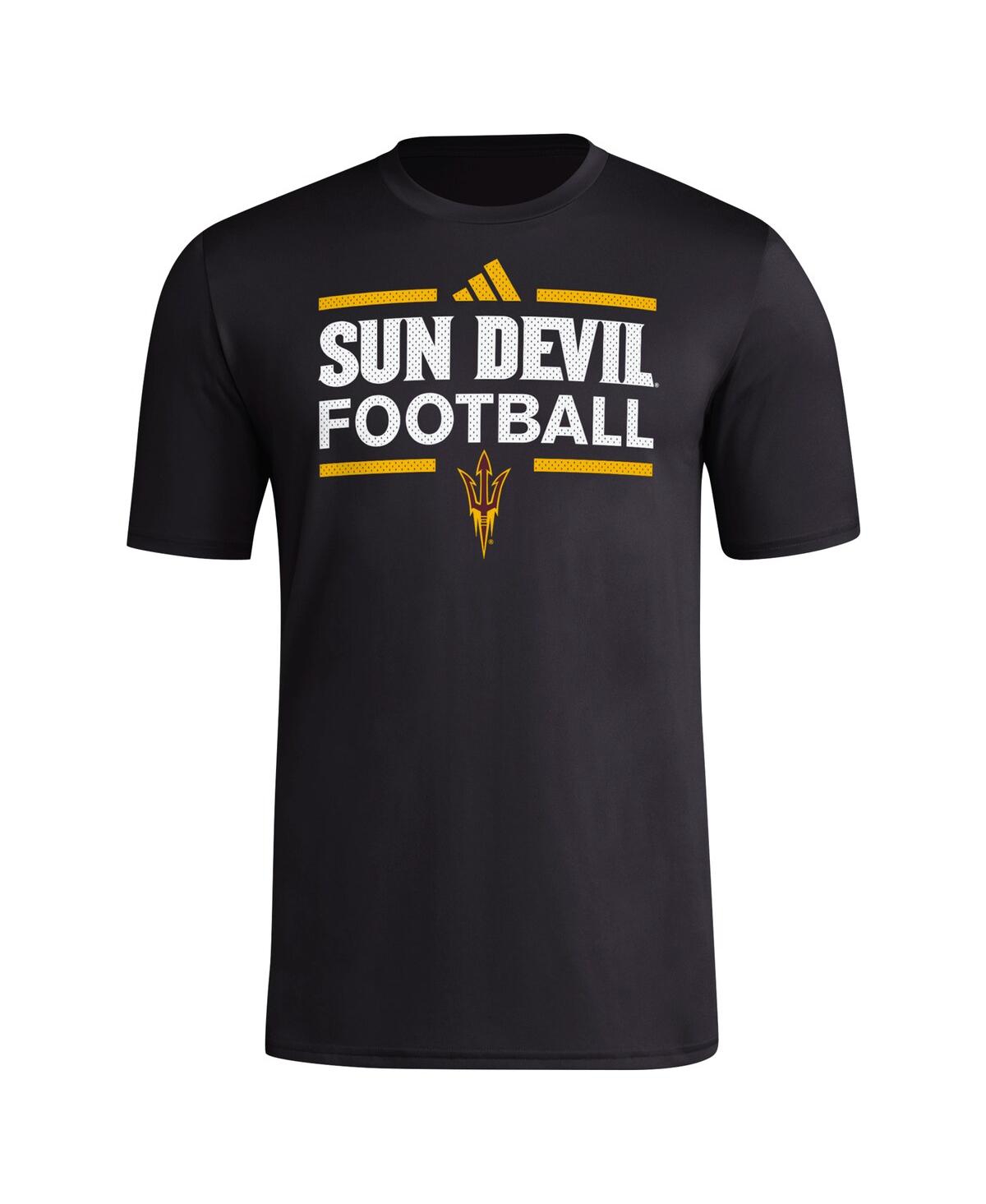 Adidas Men'sArizona State Sun Devils Locker Football Pre-Game Aeroready T-Shirt - Black