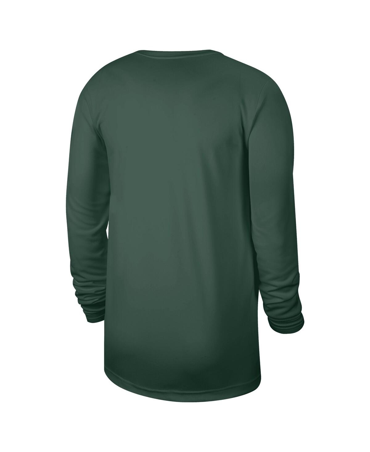 Nike Men'sMilwaukee Bucks 2024/25 Legend On-Court Practice Long Sleeve T-Shirt - Hunter Green