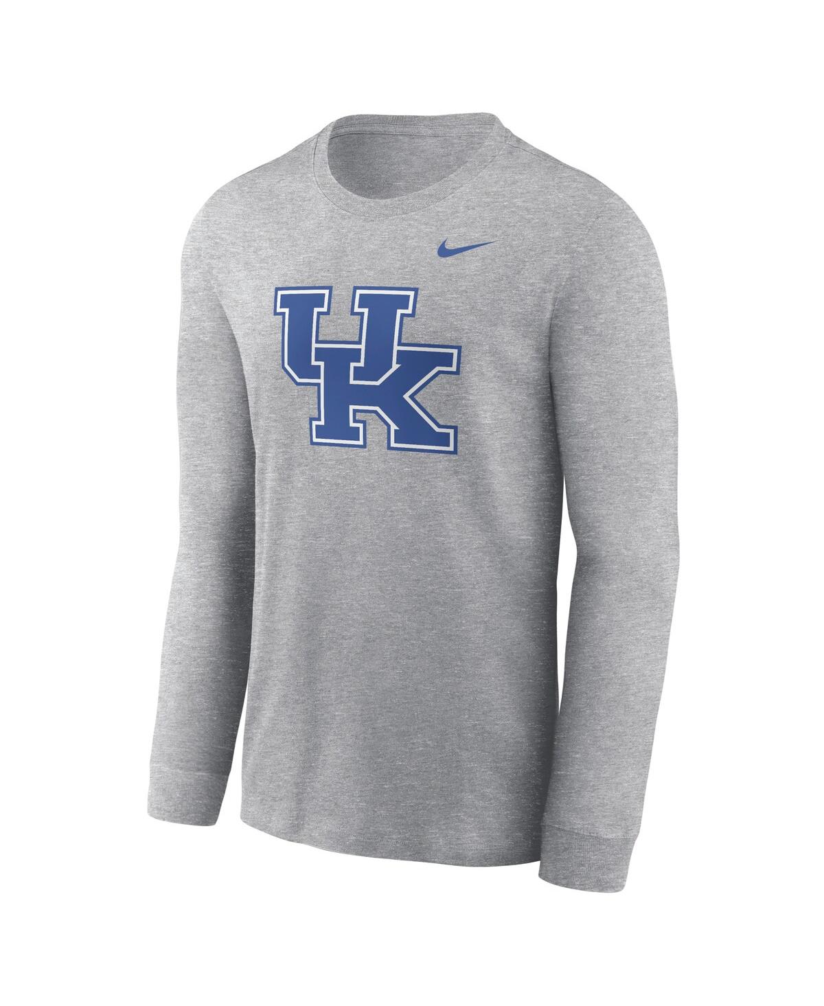 Nike Men'sKentucky Wildcats Primary Logo Long Sleeve T-Shirt - Heather Gray