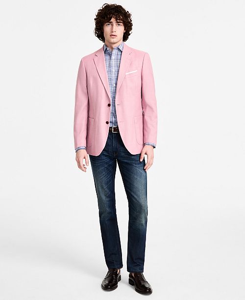 alfani Nautica Men Modern-Fit Active Stretch Structure Weave Sport Coat Men's Fashion & Accessories