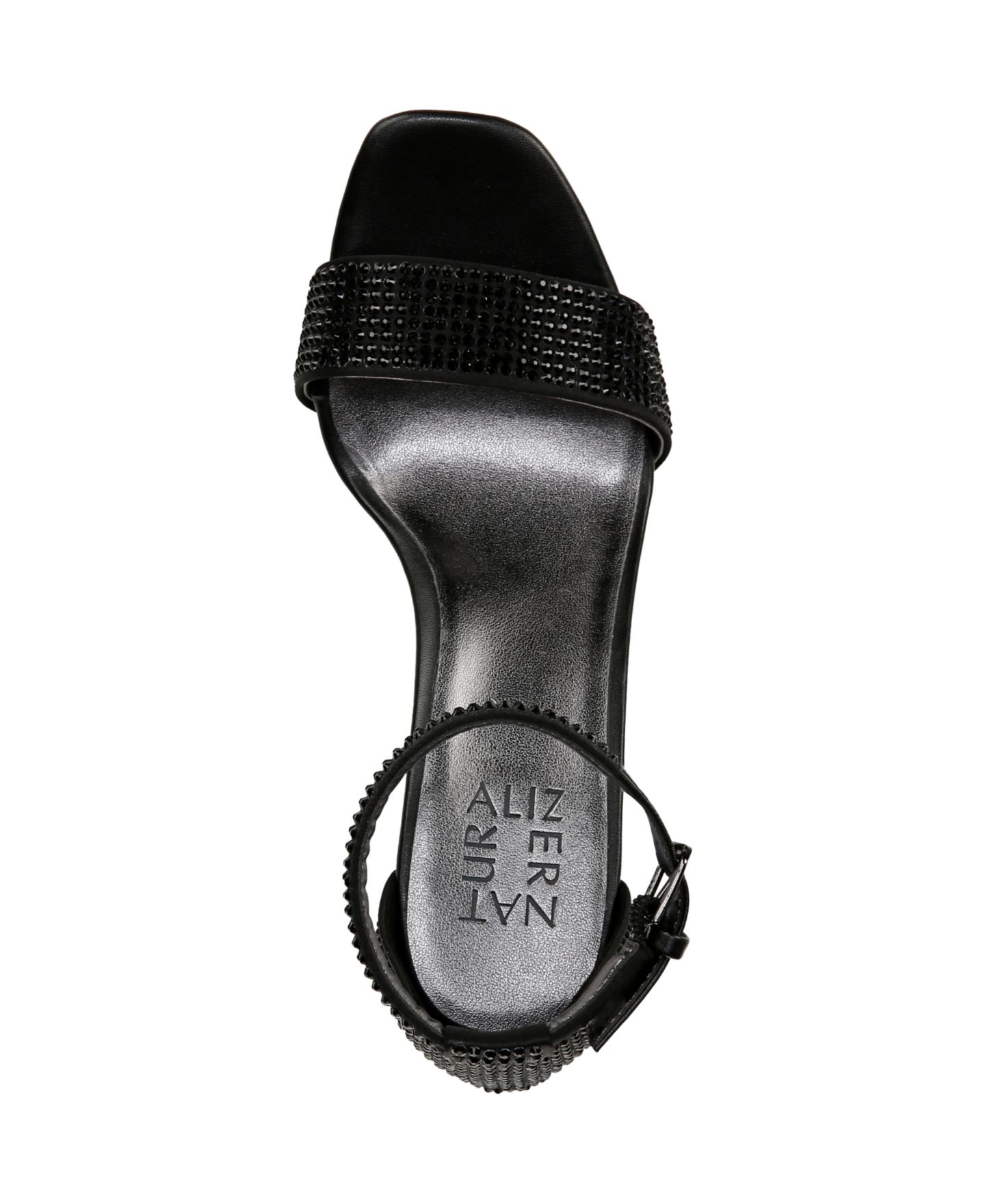 Женские сандалии Naturalizer Joy-Glitz Platform Dress Sandals, цвет: Чёрный атласный — фото 4