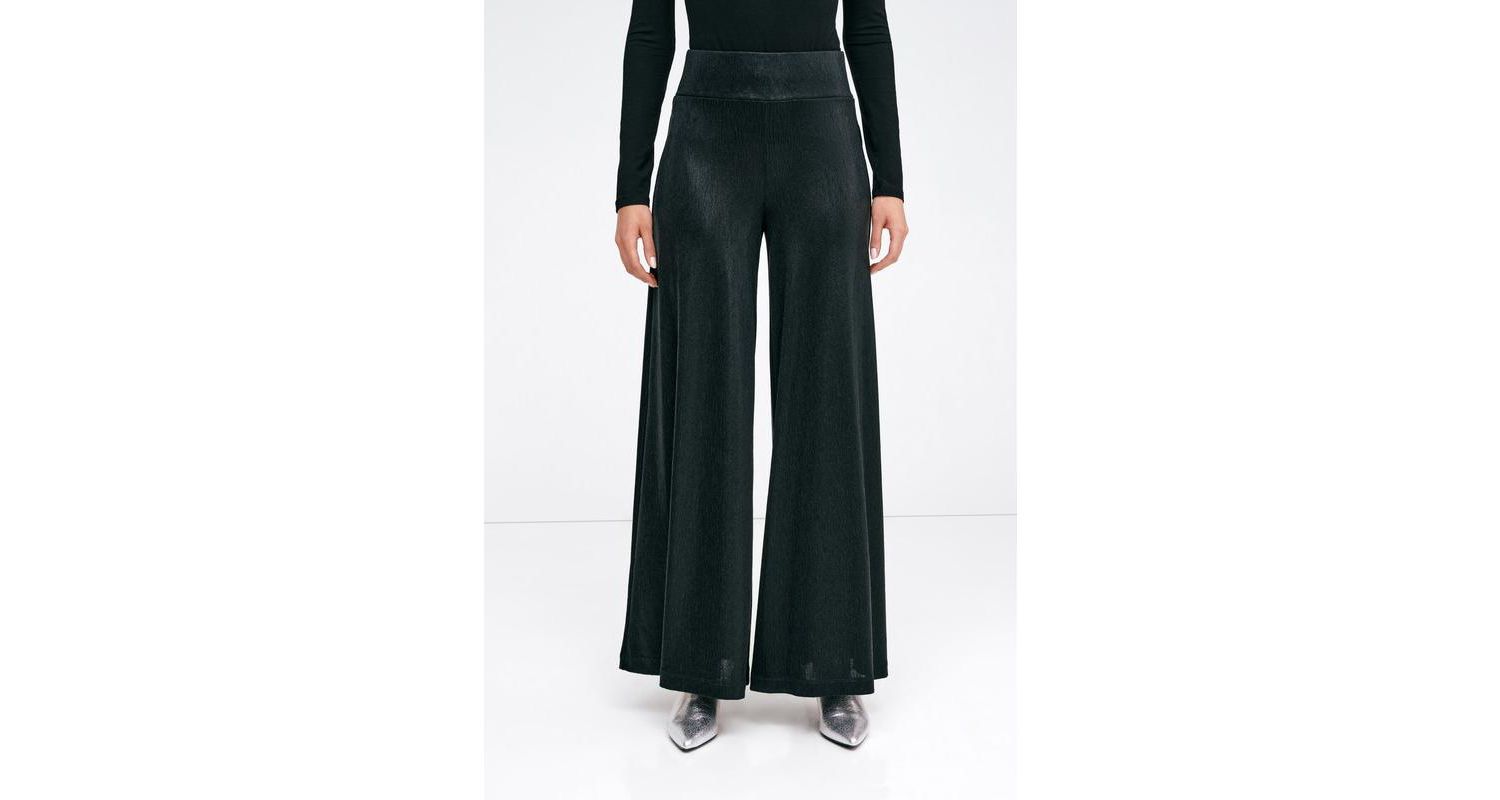 Women's Georgia Metallic High-Waisted Extra-Wide-Leg Evening Pants