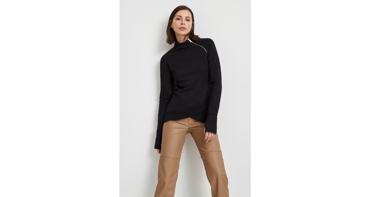Women's Blake Fitted Raglan Mock-Neck Zip Sweatshirt