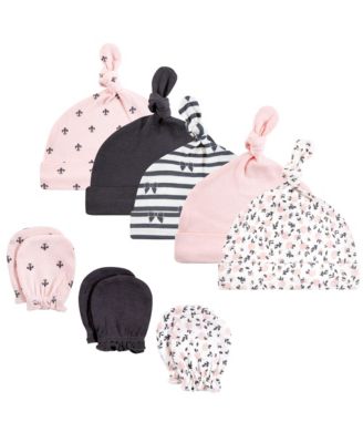 8Pk Knotted Cap/Scratch Mitten Set