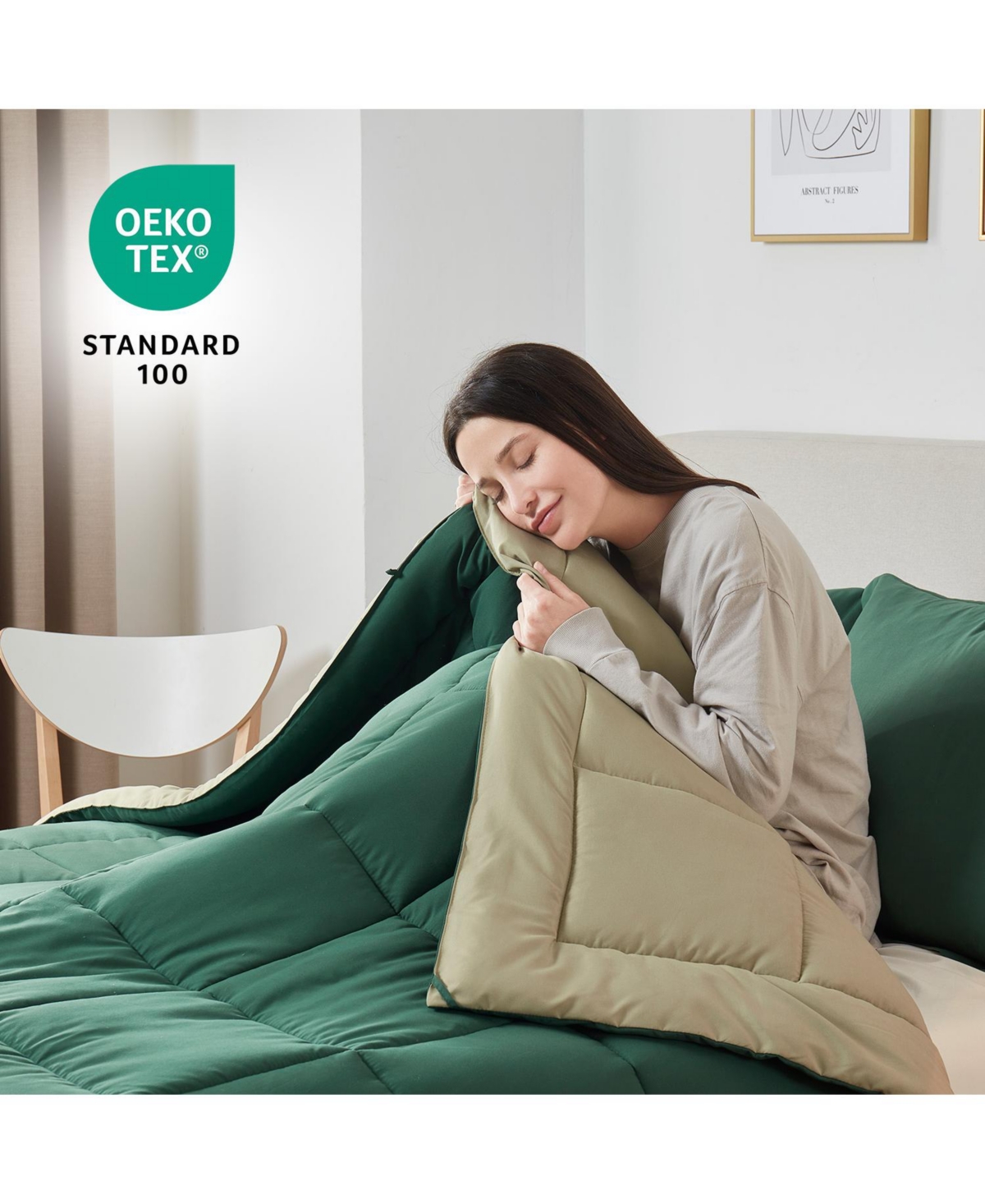 Clara Clark Premium Quilted All Season Goose Down Alternative Comforter with Corner Tabs - Xl 68