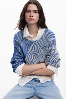 Women's Two-tone knit sweater