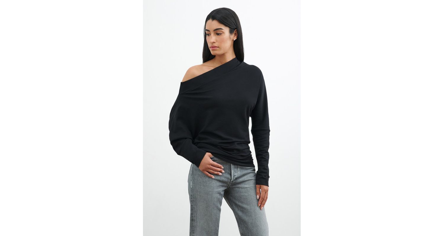Women's Lauren Off-Shoulder Long-Sleeve Relaxed-Fit Casual Sweatshirt