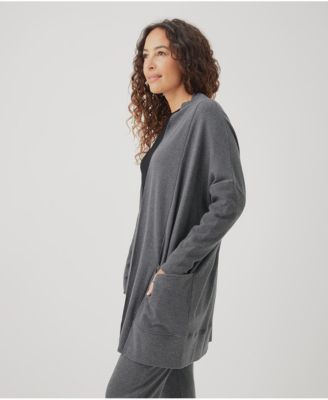 (取寄) パクト レディース エアプレーン カーディガン PACT women Airplane Cardigan Midnight Blue PACT Women's Airplane Cardigan, Evergreen Heather at Amazon