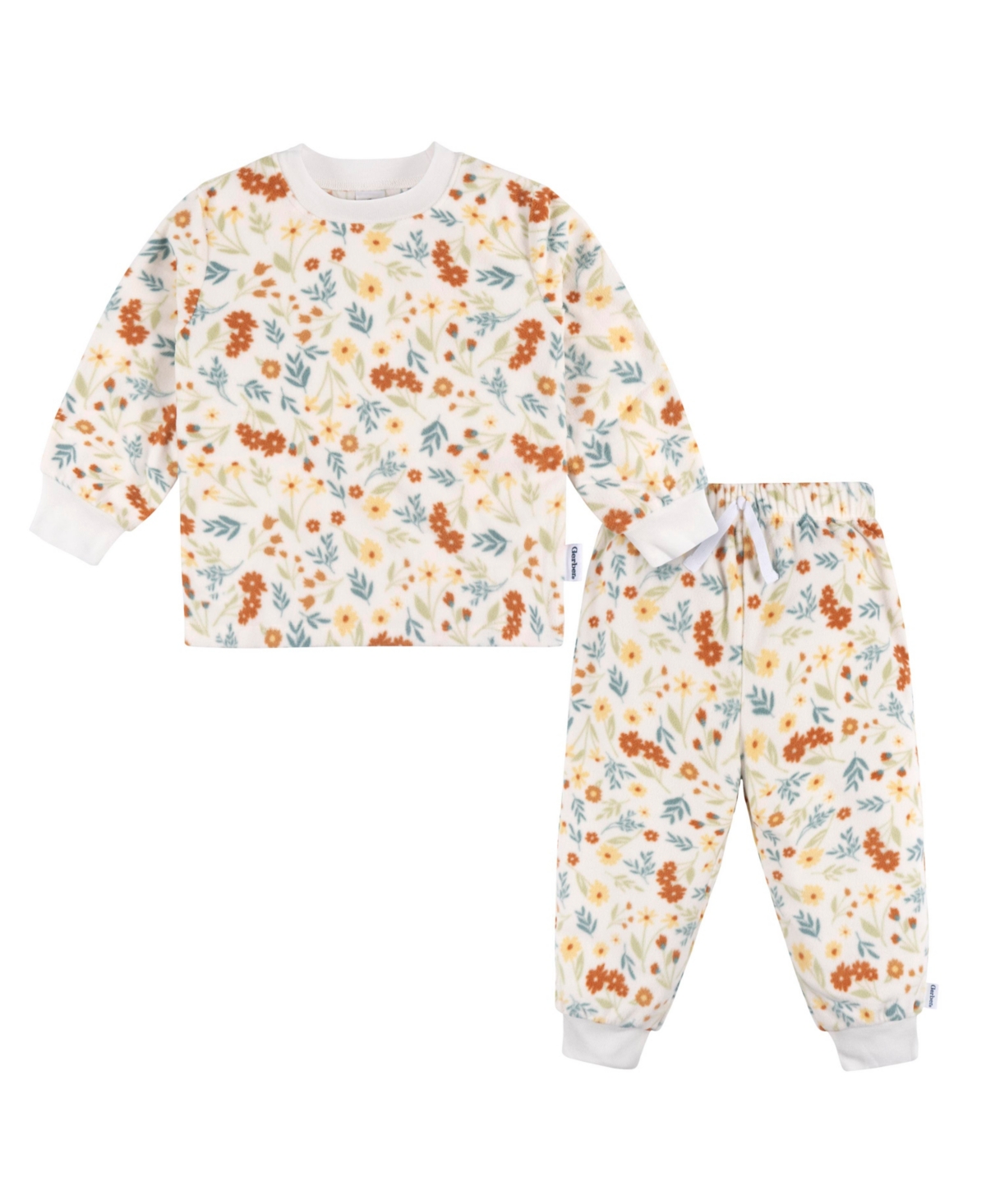 Gerber Toddler Girls Fleece Blanket Sleepers, 2-pack - Ivory floral