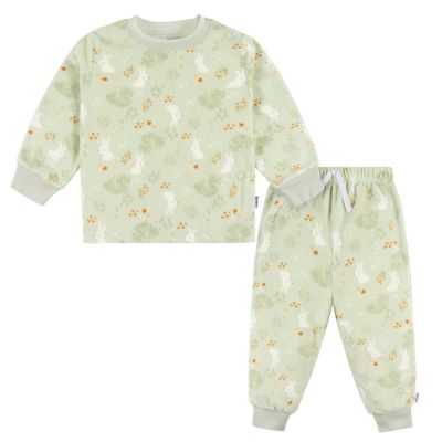 Baby Girls Long Sleeve Top and Pant Fleece Pajamas, 2-piece
