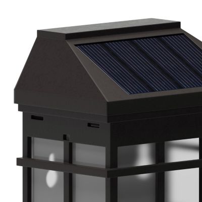 Wall Mount Led Solar Powered Fence And Deck Lights - All-Weather Decorative Solar Lights - Set Of 6