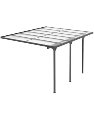 14.5' x 10' Transparent Wall Pergola, UV Blocking Awning,