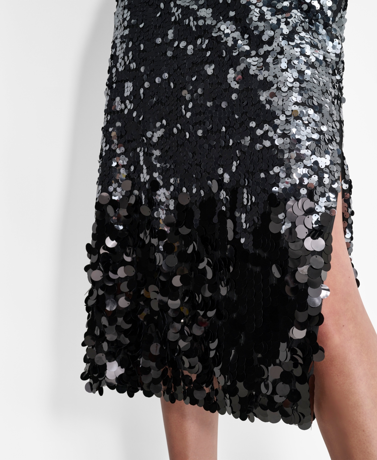 Dkny Women's Multi-Scale Sequin Pull-On Midi Skirt -gunmet