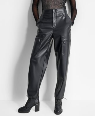 DKNY PU CARGO PANT    P4H