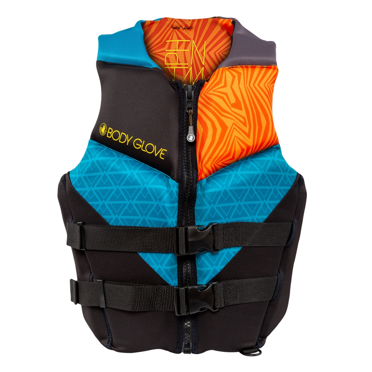 Phantom Men's Life Vest, Lightweight Neoprene Life Jacket for Boating Fishing Kayaking Rafting Paddling - Orange/blue