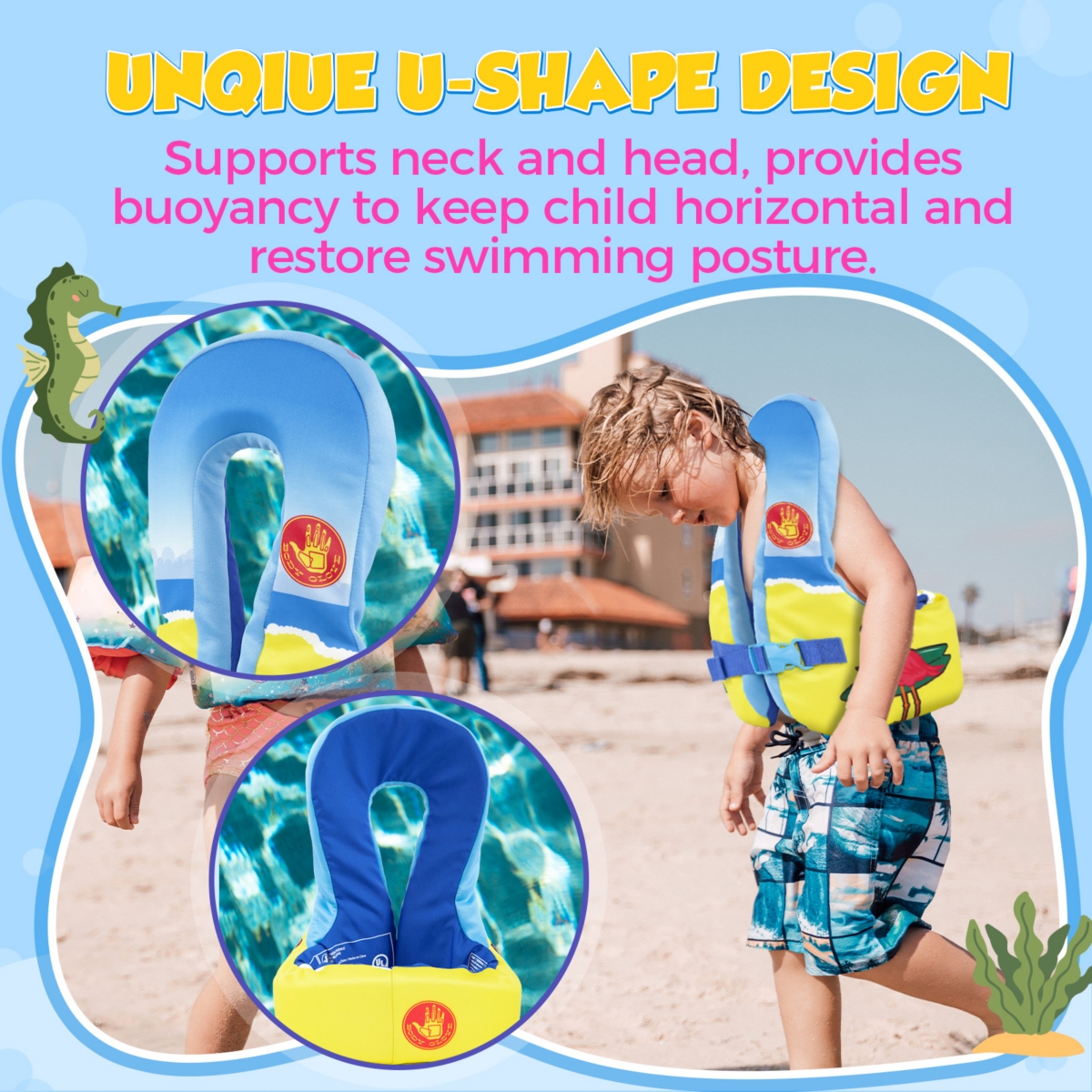 Body Glove Paddle Pals Splash Swim Vest, Toddler Floatie - Pfd Life Jacket for Kids - flamingo