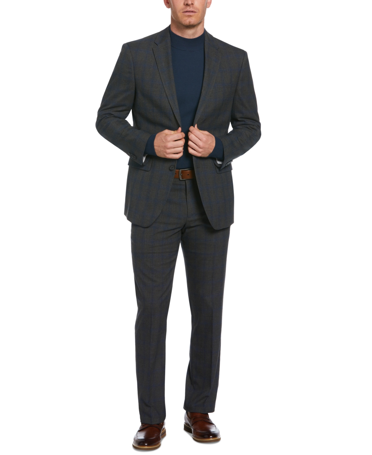 Perry Ellis Men's Fashion Plaid Stretch Suit Jacket