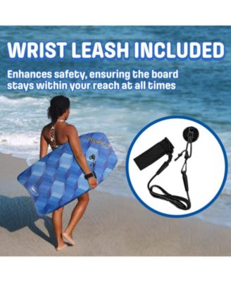 33" Fiber Clad Body Board for Beachwith Wrist Leash , Lightweight Boogie Boards with EPS Core