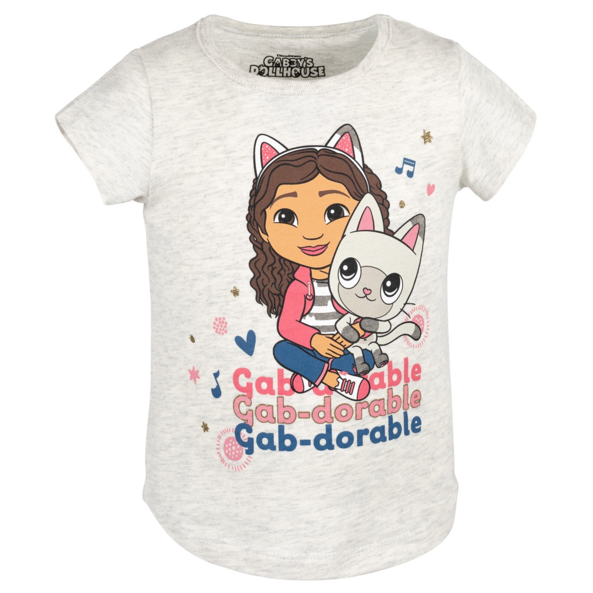 Dreamworks Gabby's Dollhouse Pandy Paws Girls 3 Pack T-Shirts Toddler to Little Kid