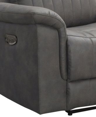75" Fabric Power Reclining Console Loveseat