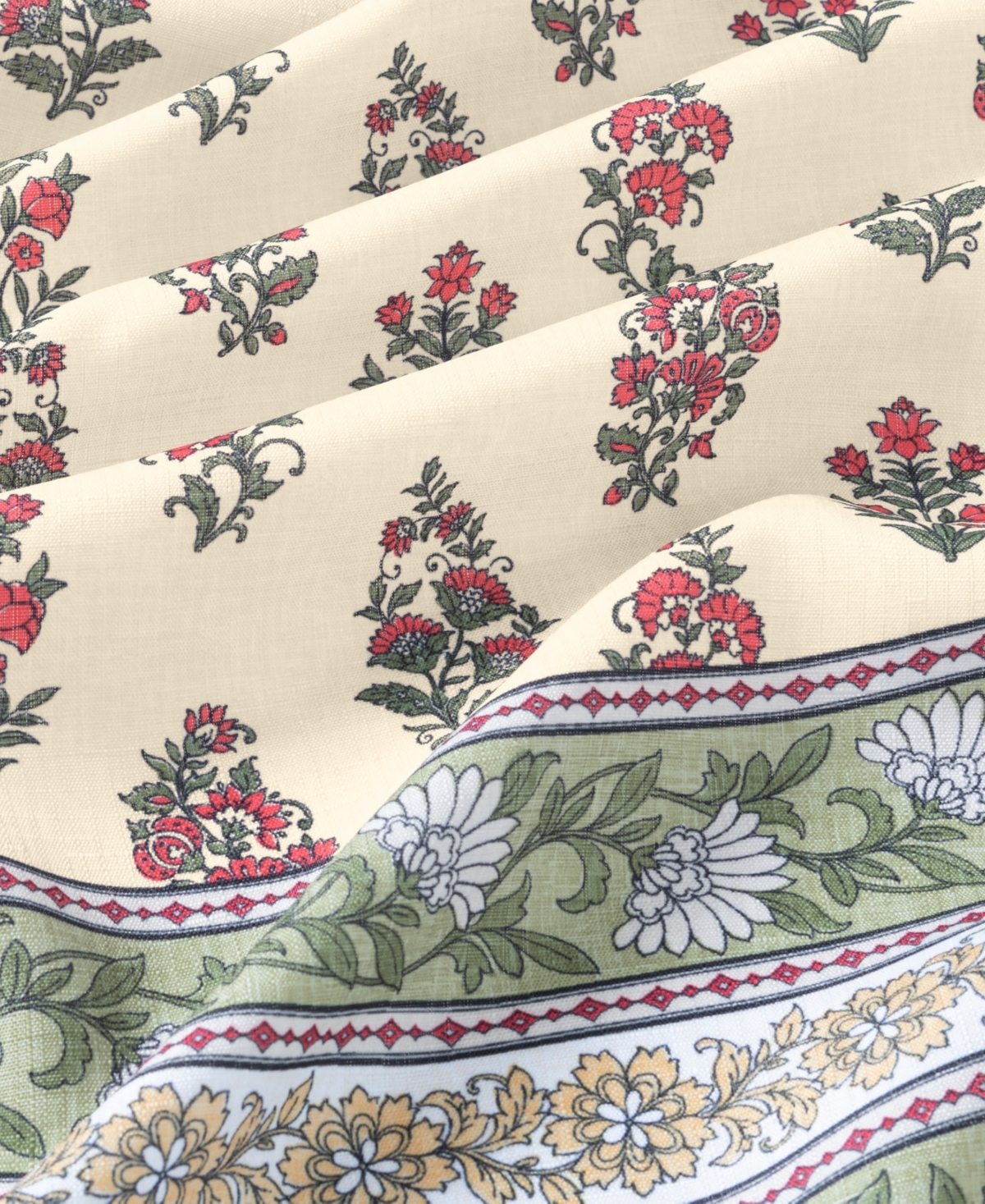 Elrene Nomad Harvest Block Print Rectangle Tablecloth, 60" X 102" In Multi