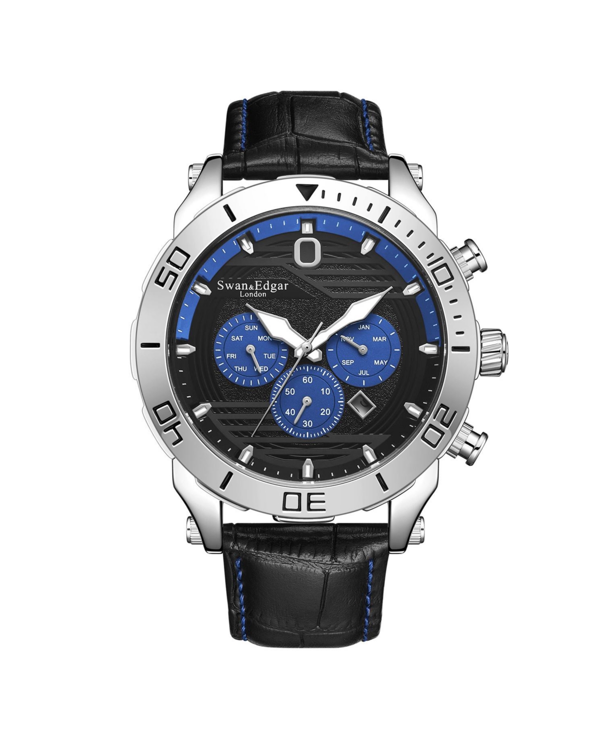SE1511 Swan & Edgar Hand Assembled Ascent Automatic Blue - Blue