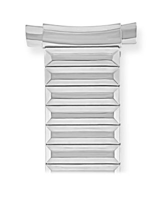 Men's Twist-O-Flex 16-22MM Adjustable End Bands Silver- Regular, Curved End
