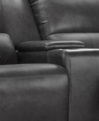 78" Leather Power Reclining Loveseat