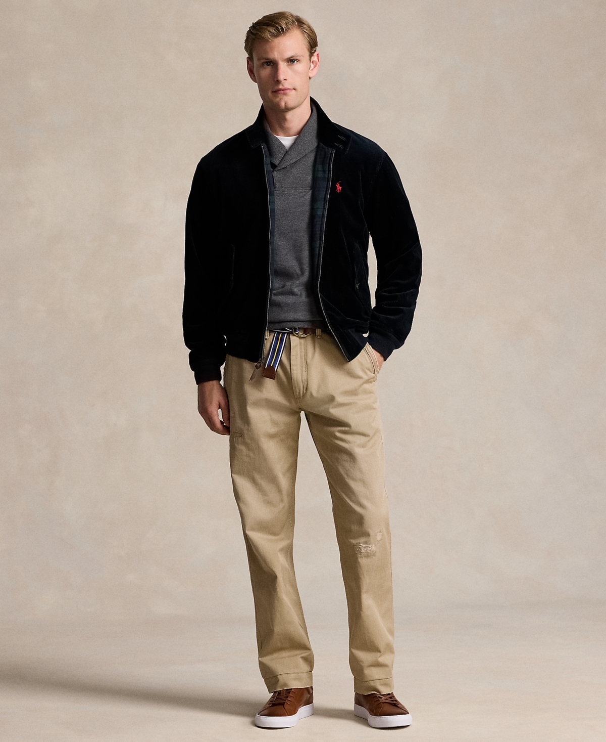 Polo Ralph Lauren Men's Luxury Jersey Shawl-Collar Pullover