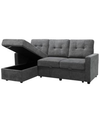 83" Fabric Storage Sofa Bed