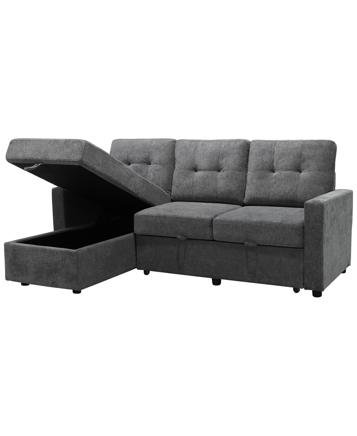 ABBYSON LIVING 83" FABRIC STORAGE SOFA BED 
