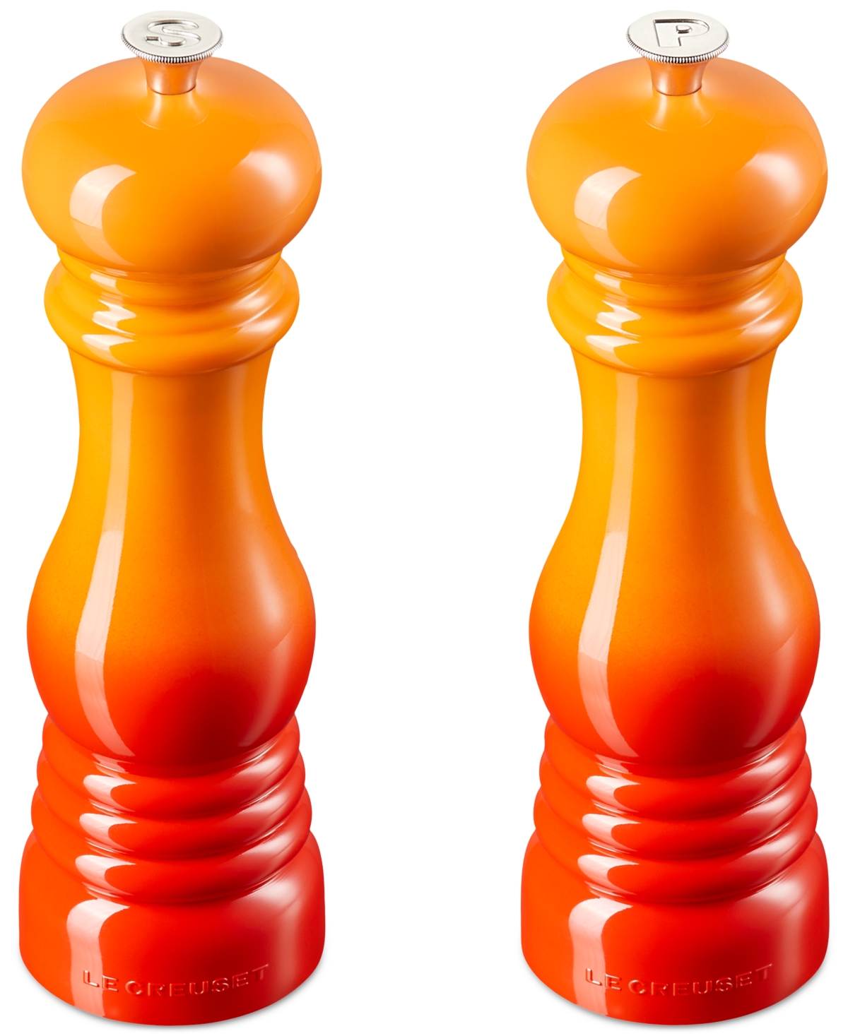 Le Creuset Petite Salt And Pepper Mill Set With Adjustable Grind In White