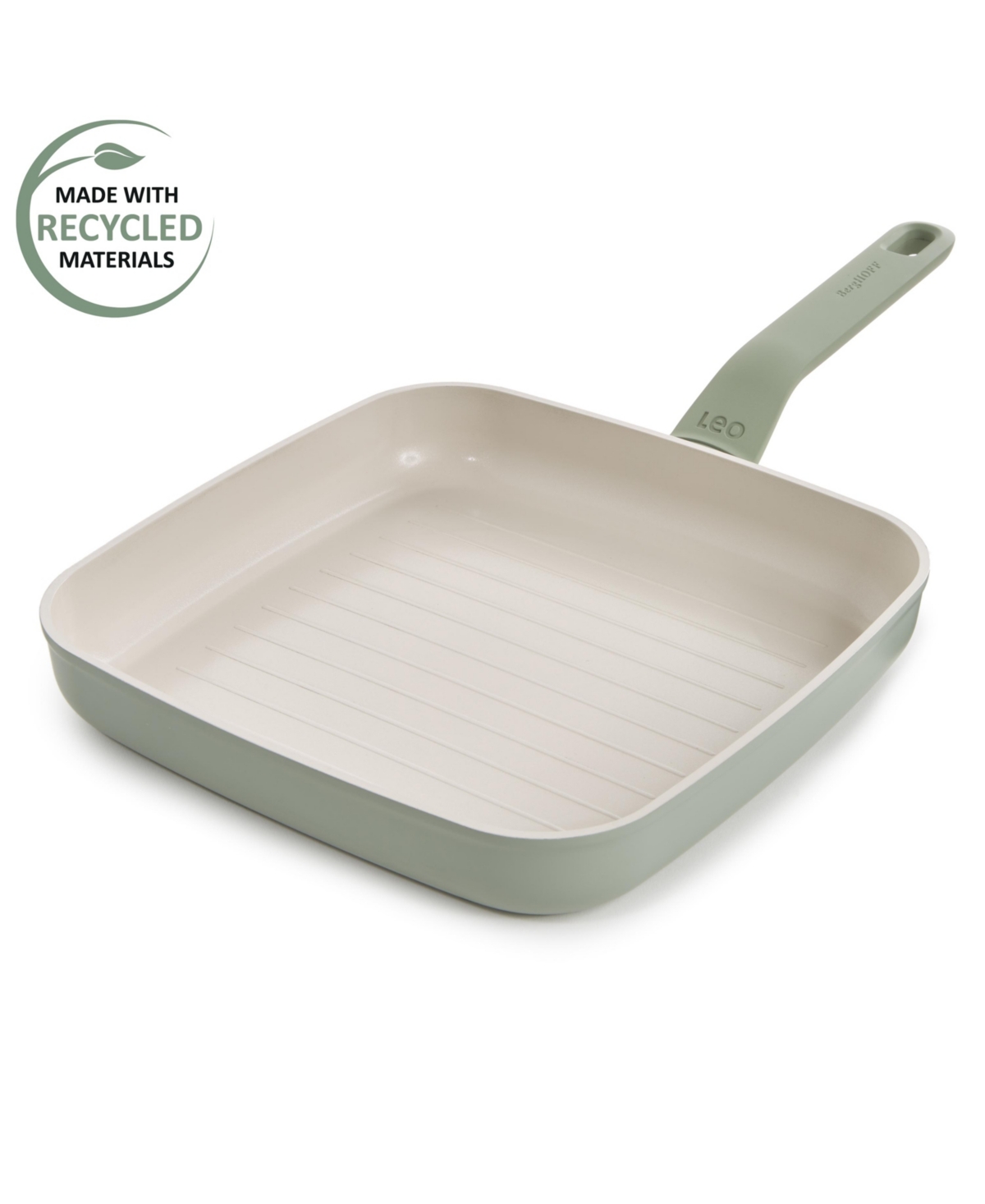 BergHOFF Balance Non-stick Ceramic Grill Pan 10", Recycled Aluminum