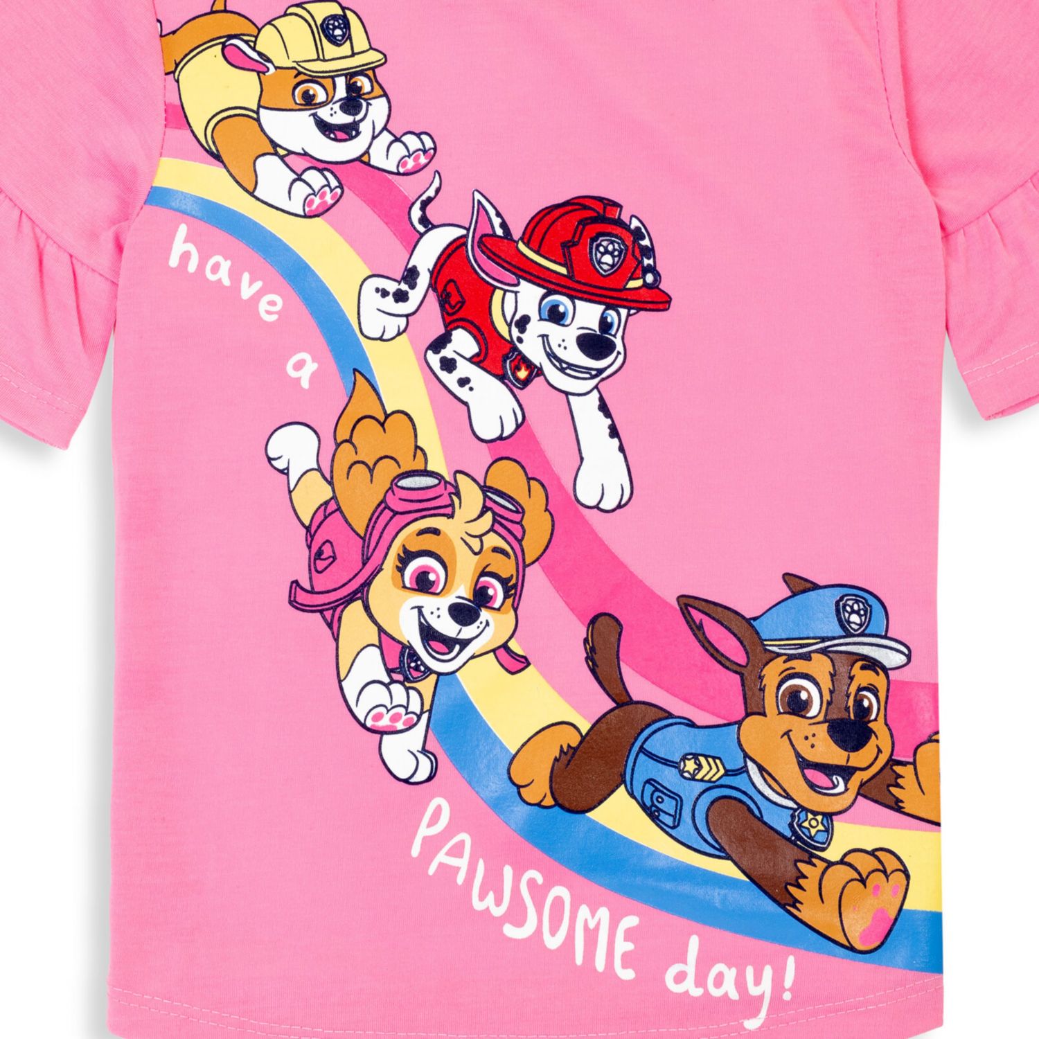 Rubble Marshall Chase Girls T-Shirt and Leggings Outfit Set Toddler |Child