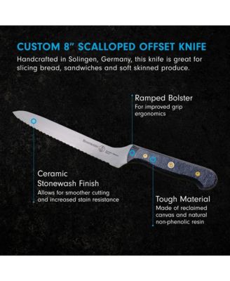 Custom Offset Scalloped 8” Knife