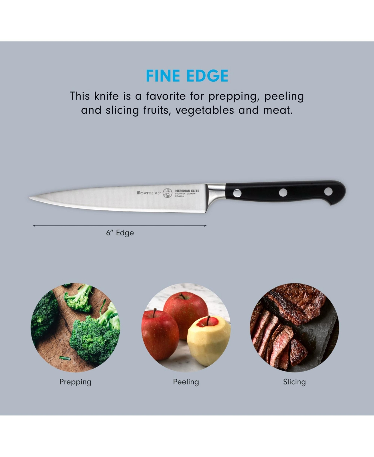 Messermeister Meridian Elite Utility Knife, 6”