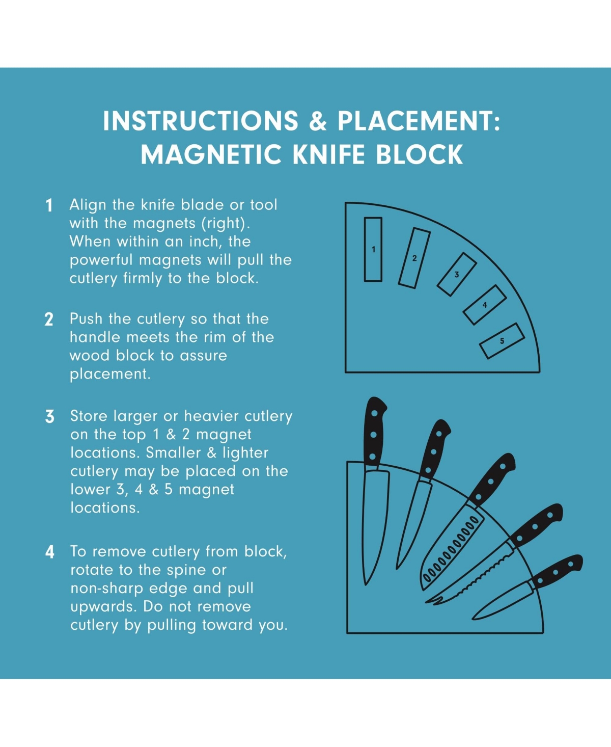 Messermeister Kawashima 5 Piece Set with Magnet Block - Silver with walnut handle