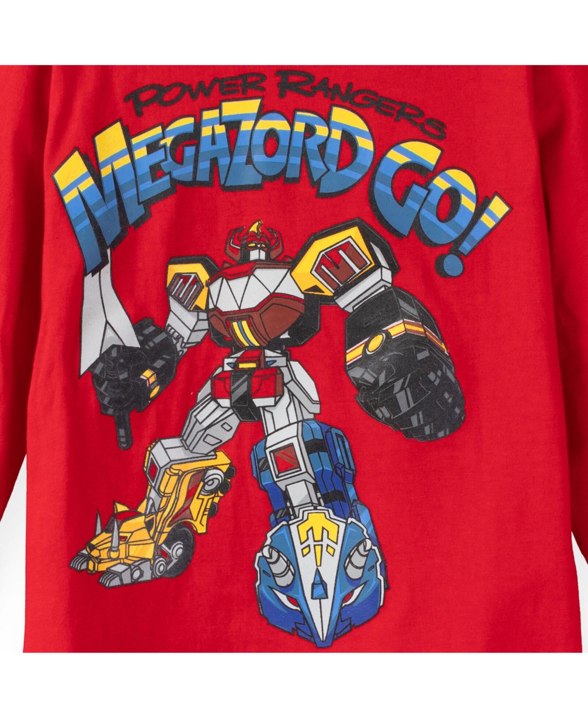 Power Rangers Toddler BoysRanger Zach Blue Ranger Megazord 2 Pack T-Shirts to - Red/gray