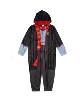 Big Boys Gryffindor Fleece Zip Up Costume Coverall
