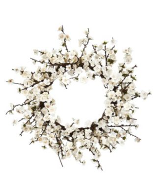 Plum Blossom Wreath - Elegant Floral Accent for Home and Office Decor