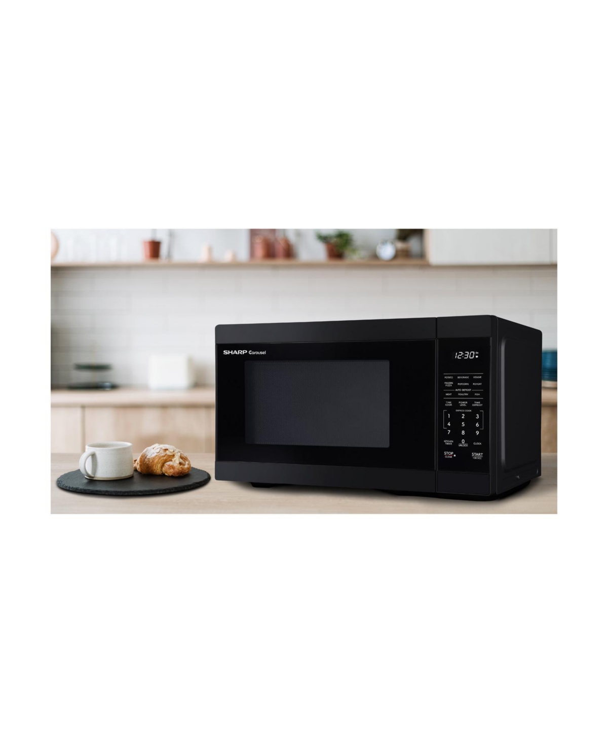 Sharp 1.1 cu. ft. 1000W Black Countertop Microwave Oven (SMC1161KB)