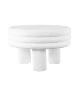 Rashida Contemporary Minimalist Curvy Low Indoor/Outdoor Accent Table