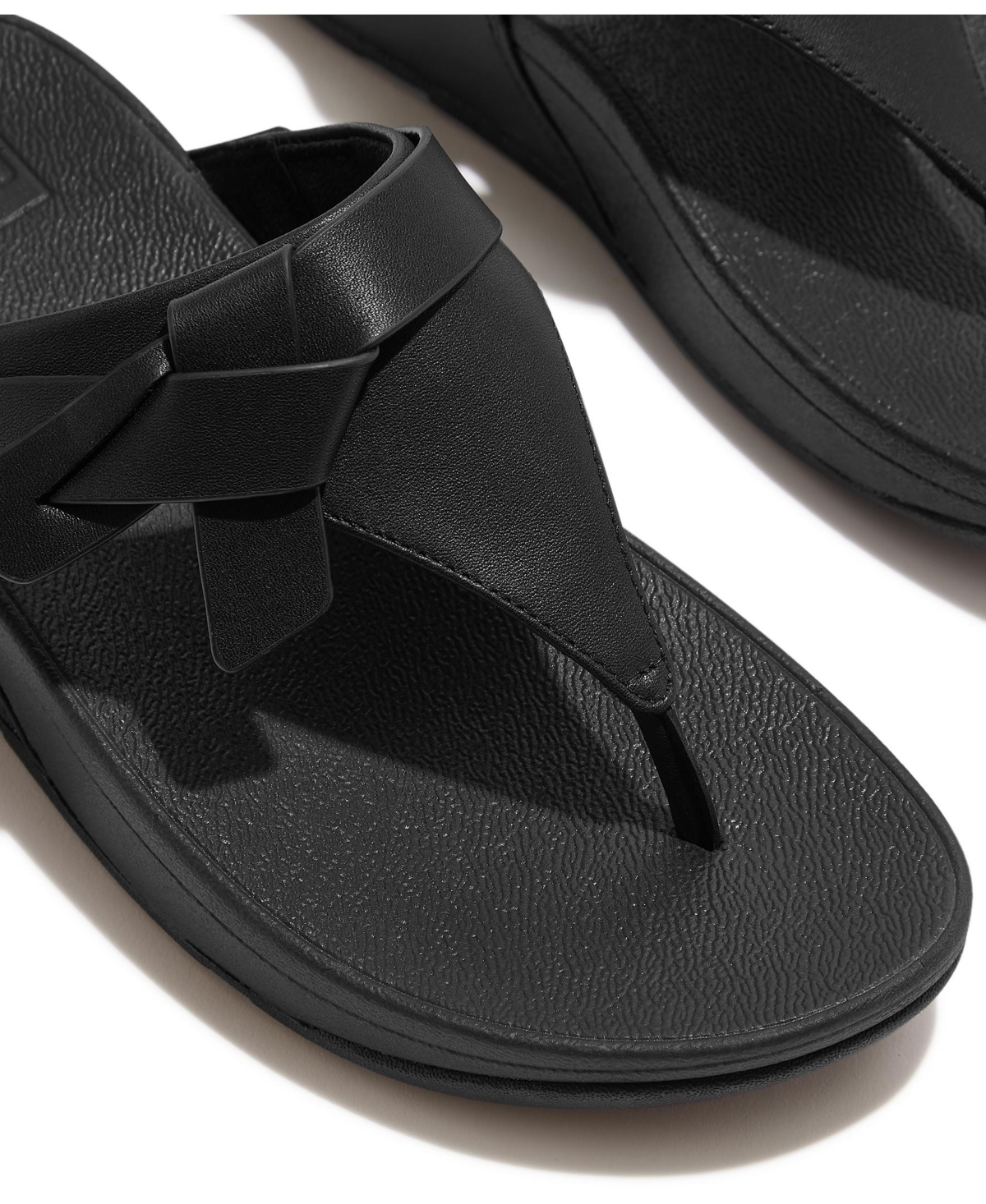 FitFlop Women's Lulu Folded Knot Leather Toe-Post Sandals