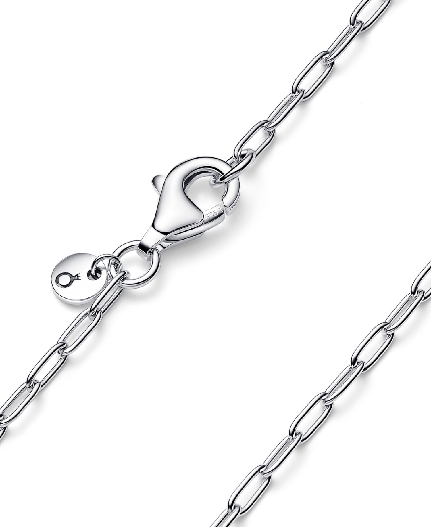 Sterling Silver Elongated Link Chain Necklace